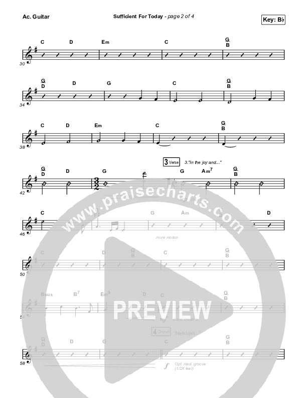 Sufficient For Today Acoustic Guitar (Maverick City Music)