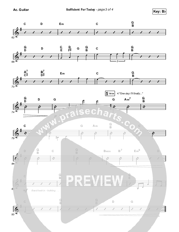 Sufficient For Today Acoustic Guitar (Maverick City Music)