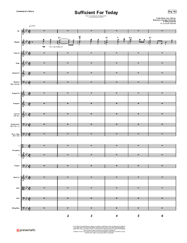 Sufficient For Today Conductor's Score (Maverick City Music)