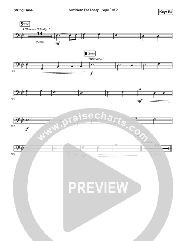 Sufficient For Today Double Bass (Maverick City Music)