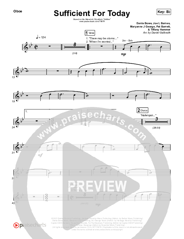 Sufficient For Today Wind Pack (Maverick City Music)