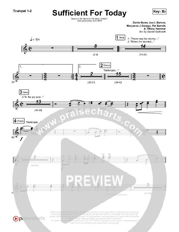 Sufficient For Today Brass Pack (Maverick City Music)