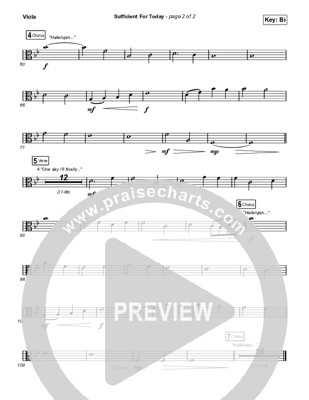 Sufficient For Today Viola (Maverick City Music)