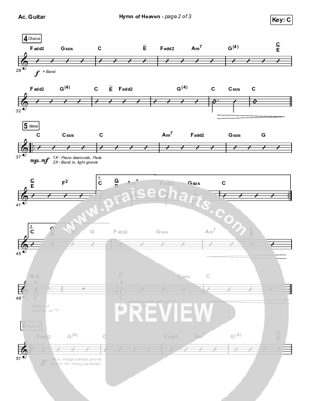 Hymn Of Heaven (Worship Choir SAB) Acoustic Guitar (Phil Wickham / Arr. Luke Gambill)