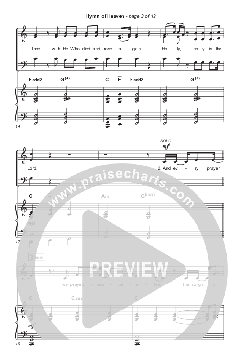 Hymn Of Heaven (Worship Choir SAB) Octavo (SAB & Pno) (Phil Wickham / Arr. Luke Gambill)