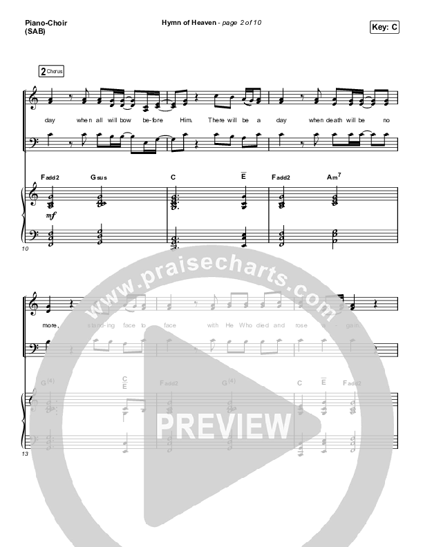 Hymn Of Heaven (Worship Choir SAB) Piano/Choir (SAB) (Phil Wickham / Arr. Luke Gambill)