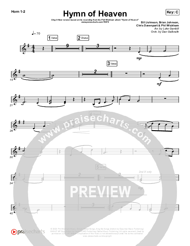 Hymn Of Heaven (Sing It Now SATB) Brass Pack (Phil Wickham / Arr. Luke Gambill)