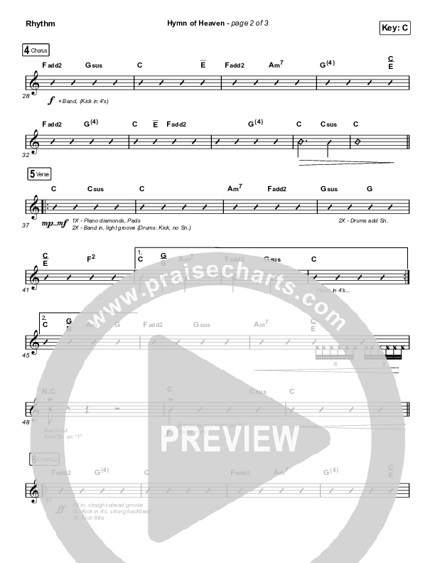 Hymn Of Heaven (Sing It Now SATB) Rhythm Pack (Phil Wickham / Arr. Luke Gambill)