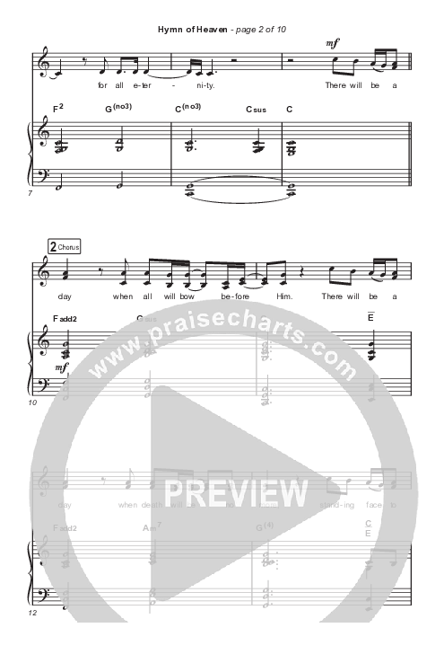 Hymn Of Heaven (Unison/2-Part Choir) Octavo (Uni/2-Part & Pno) (Phil Wickham / Arr. Luke Gambill)