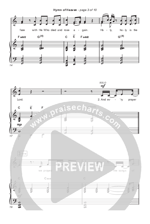 Hymn Of Heaven (Unison/2-Part Choir) Octavo (Uni/2-Part & Pno) (Phil Wickham / Arr. Luke Gambill)