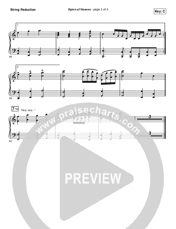 Hymn Of Heaven (Unison/2-Part Choir) String Reduction (Phil Wickham / Arr. Luke Gambill)