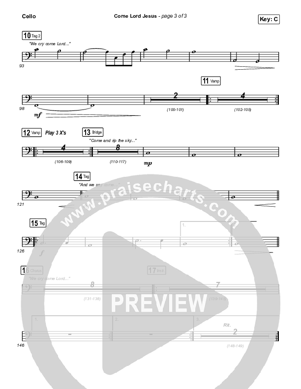 Come Lord Jesus Cello (Jesus Image / Jeremy Riddle)