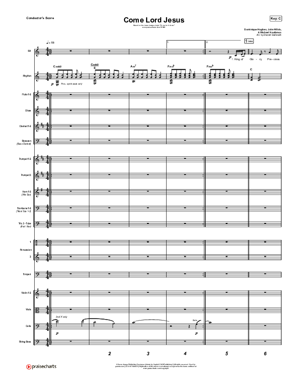 Come Lord Jesus Orchestration (Jesus Image / Jeremy Riddle)