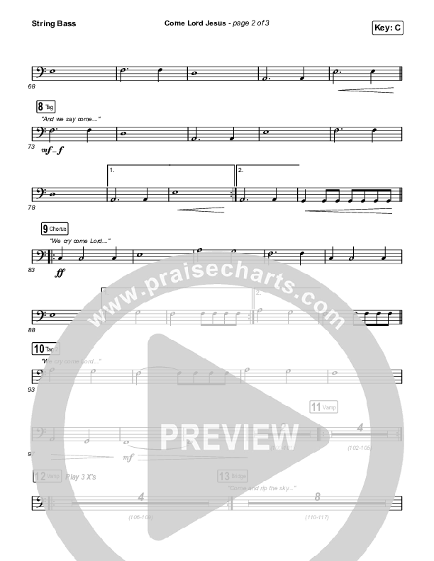 Come Lord Jesus Double Bass (Jesus Image / Jeremy Riddle)