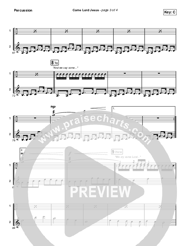 Come Lord Jesus Percussion (Jesus Image / Jeremy Riddle)