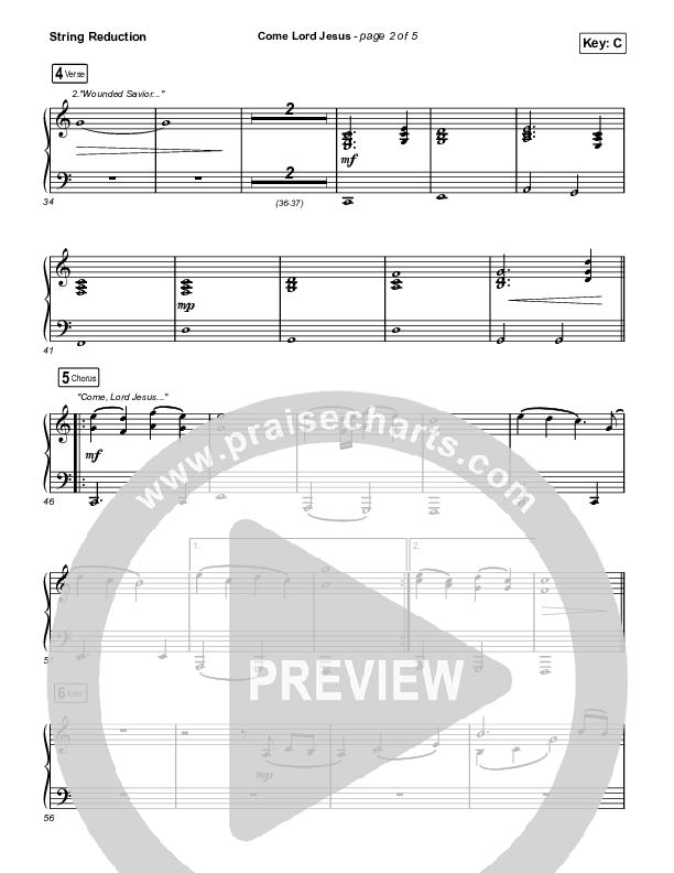 Come Lord Jesus String Reduction (Jesus Image / Jeremy Riddle)