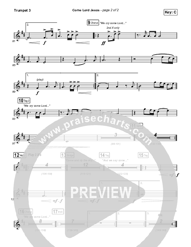 Come Lord Jesus Trumpet 3 (Jesus Image / Jeremy Riddle)