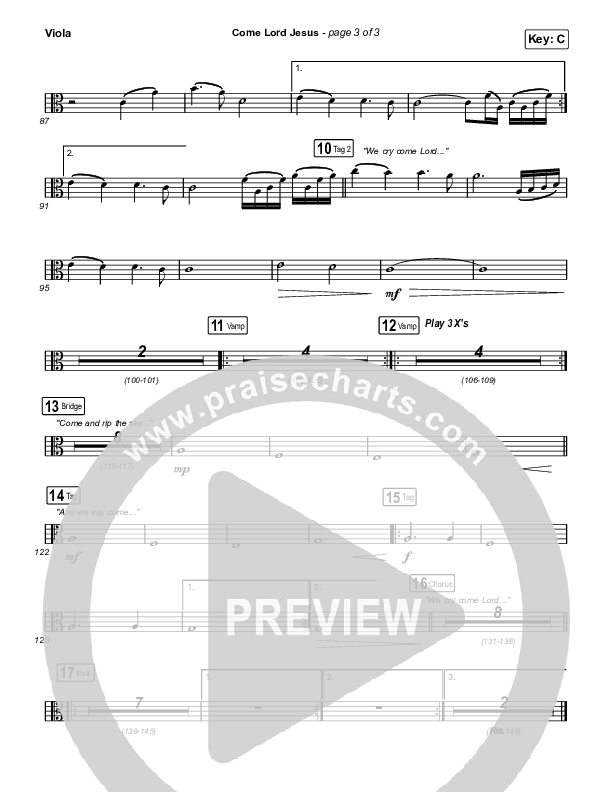 Come Lord Jesus Viola (Jesus Image / Jeremy Riddle)