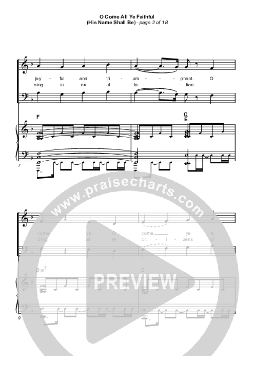 O Come All Ye Faithful (His Name Shall Be) (Sing It Now SATB) Octavo (SATB & Pno) (Passion / Melodie Malone / Arr. Luke Gambill)
