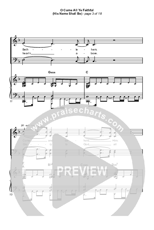 O Come All Ye Faithful (His Name Shall Be) (Sing It Now SATB) Octavo (SATB & Pno) (Passion / Melodie Malone / Arr. Luke Gambill)