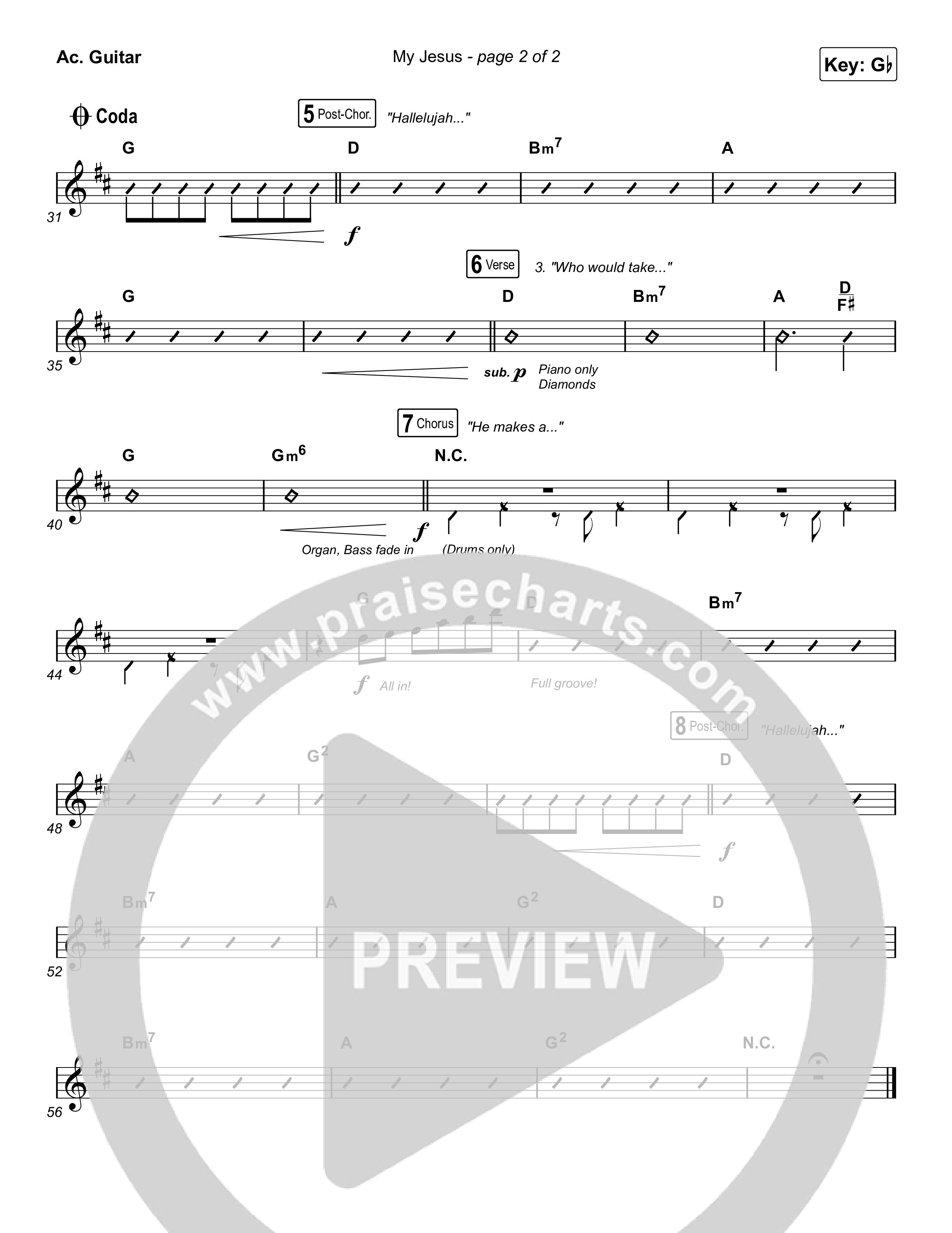 My Jesus (Choral Anthem SATB) Acoustic Guitar (Anne Wilson / Arr. Luke Gambill)