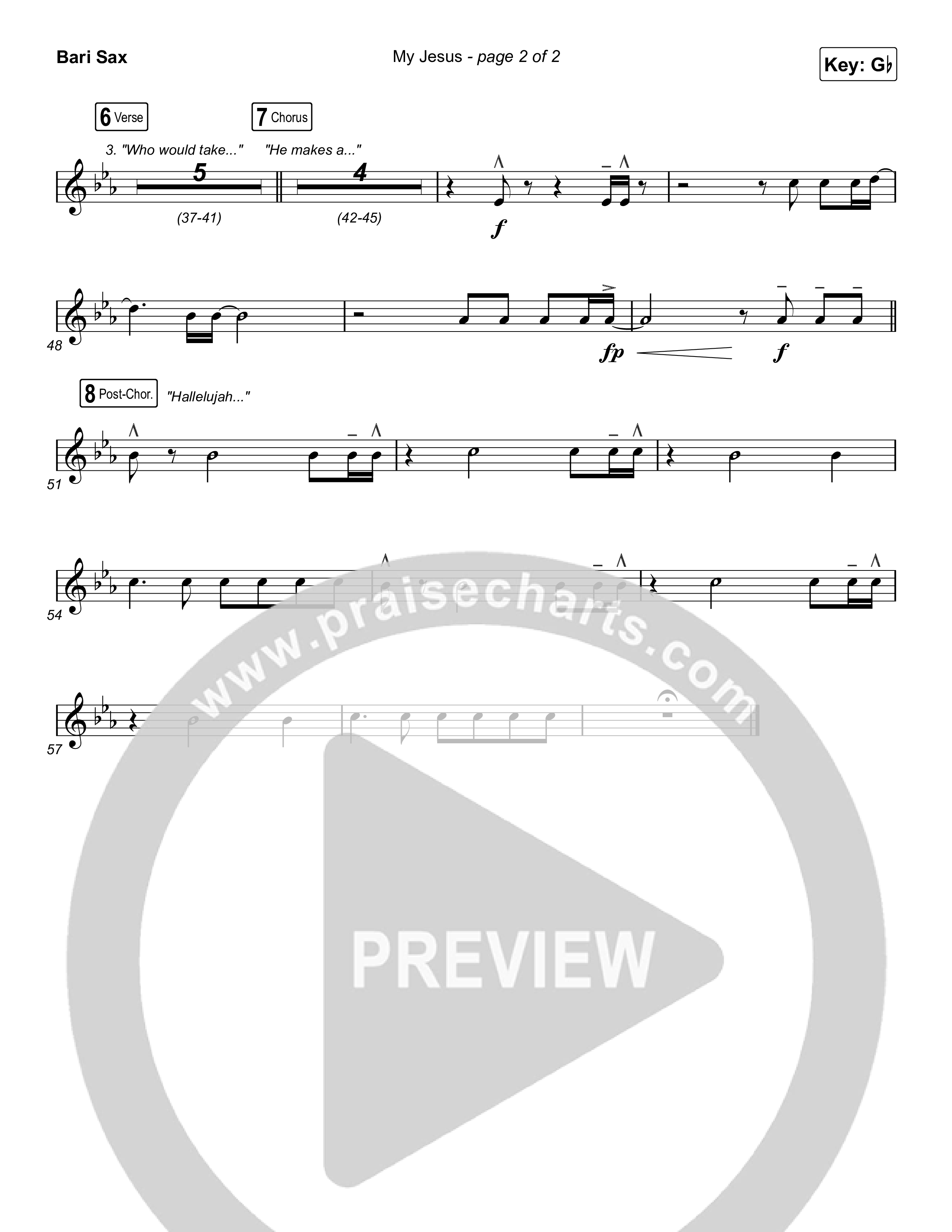My Jesus (Choral Anthem SATB) Bari Sax (Anne Wilson / Arr. Luke Gambill)