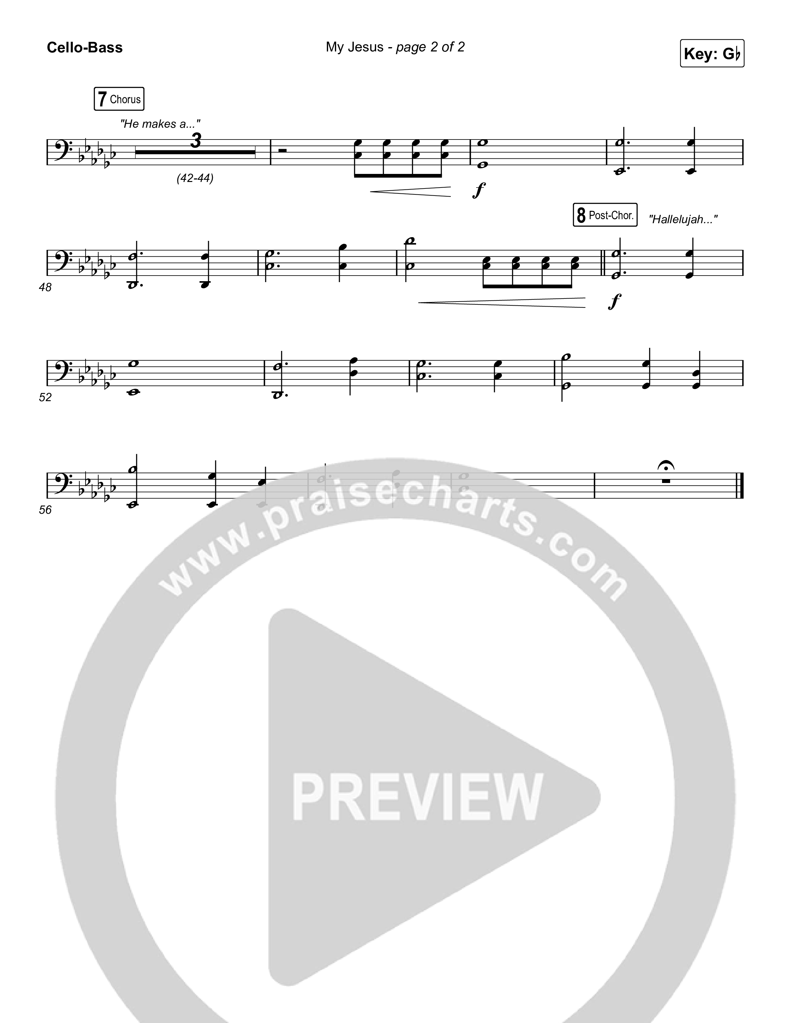 My Jesus (Choral Anthem SATB) Cello/Bass (Anne Wilson / Arr. Luke Gambill)