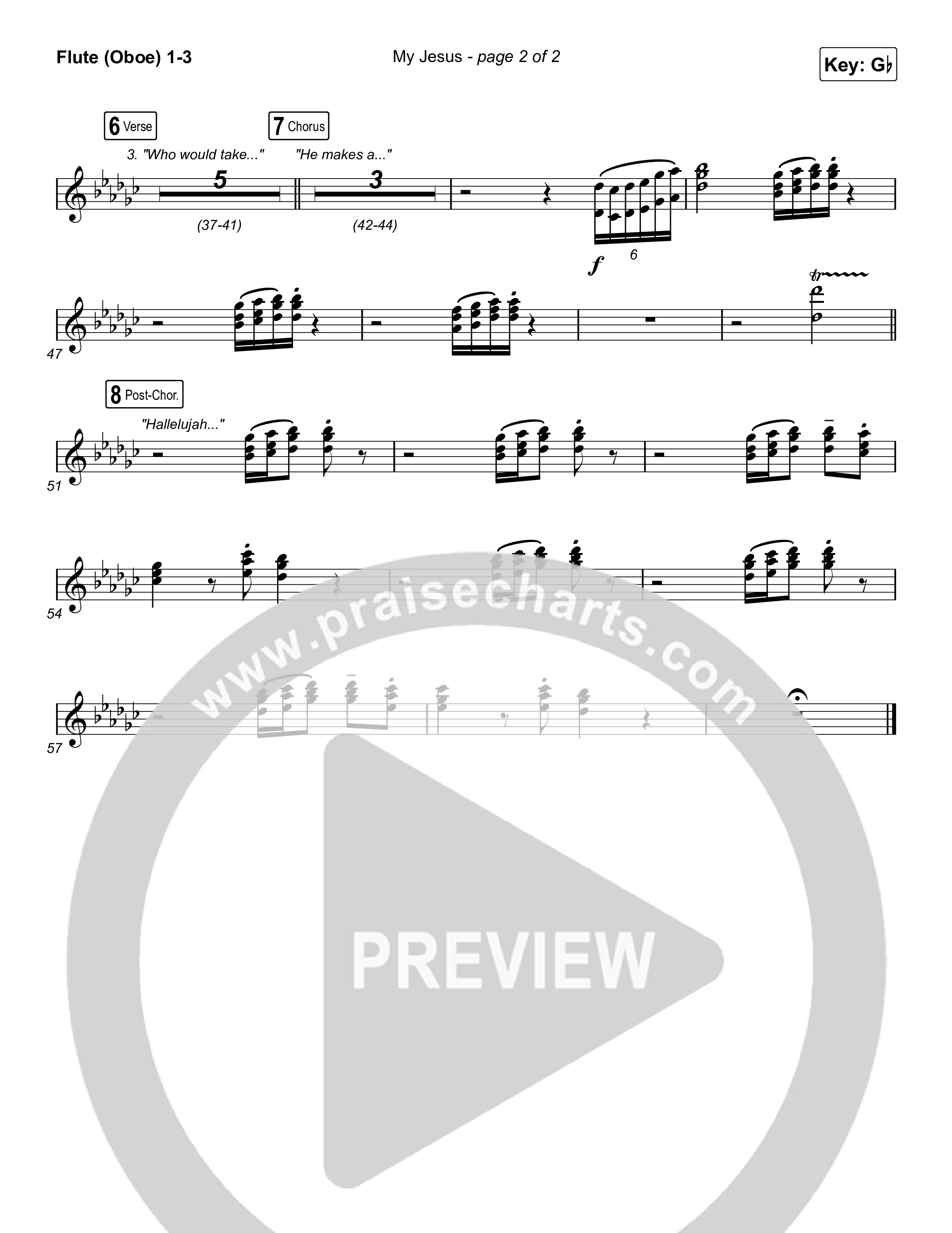 My Jesus (Choral Anthem SATB) Flute/Oboe 1/2/3 (Anne Wilson / Arr. Luke Gambill)