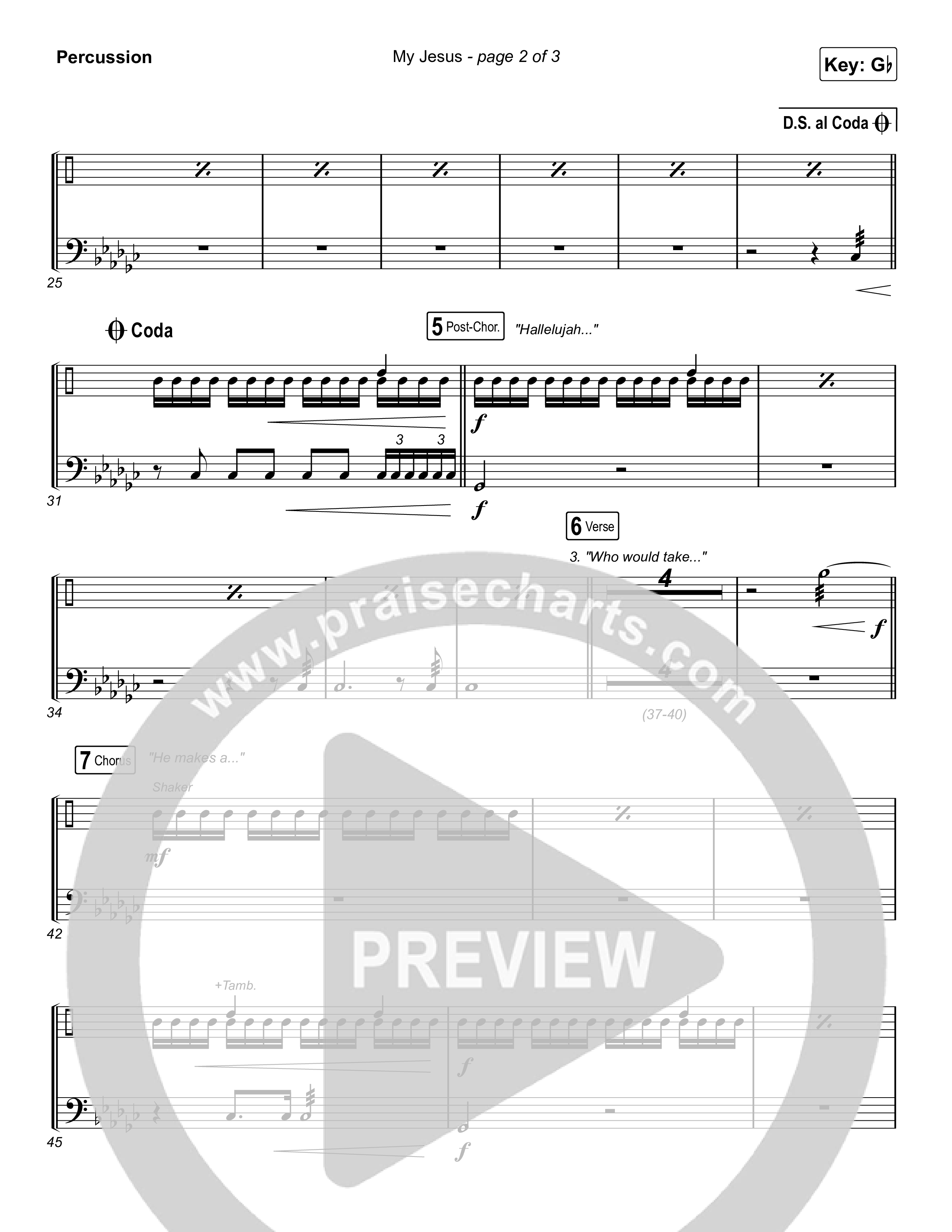 My Jesus (Choral Anthem SATB) Percussion (Anne Wilson / Arr. Luke Gambill)