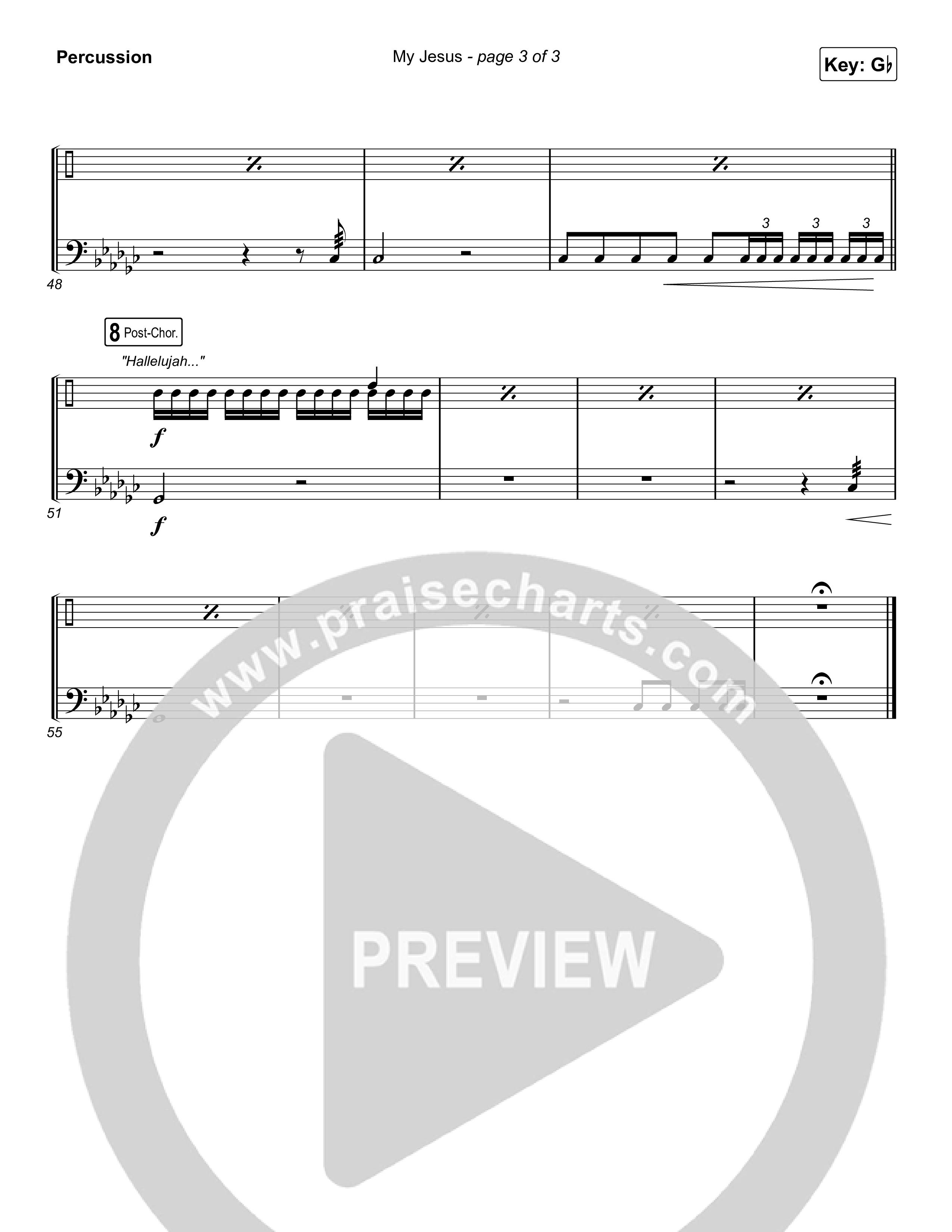 My Jesus (Choral Anthem SATB) Percussion (Anne Wilson / Arr. Luke Gambill)