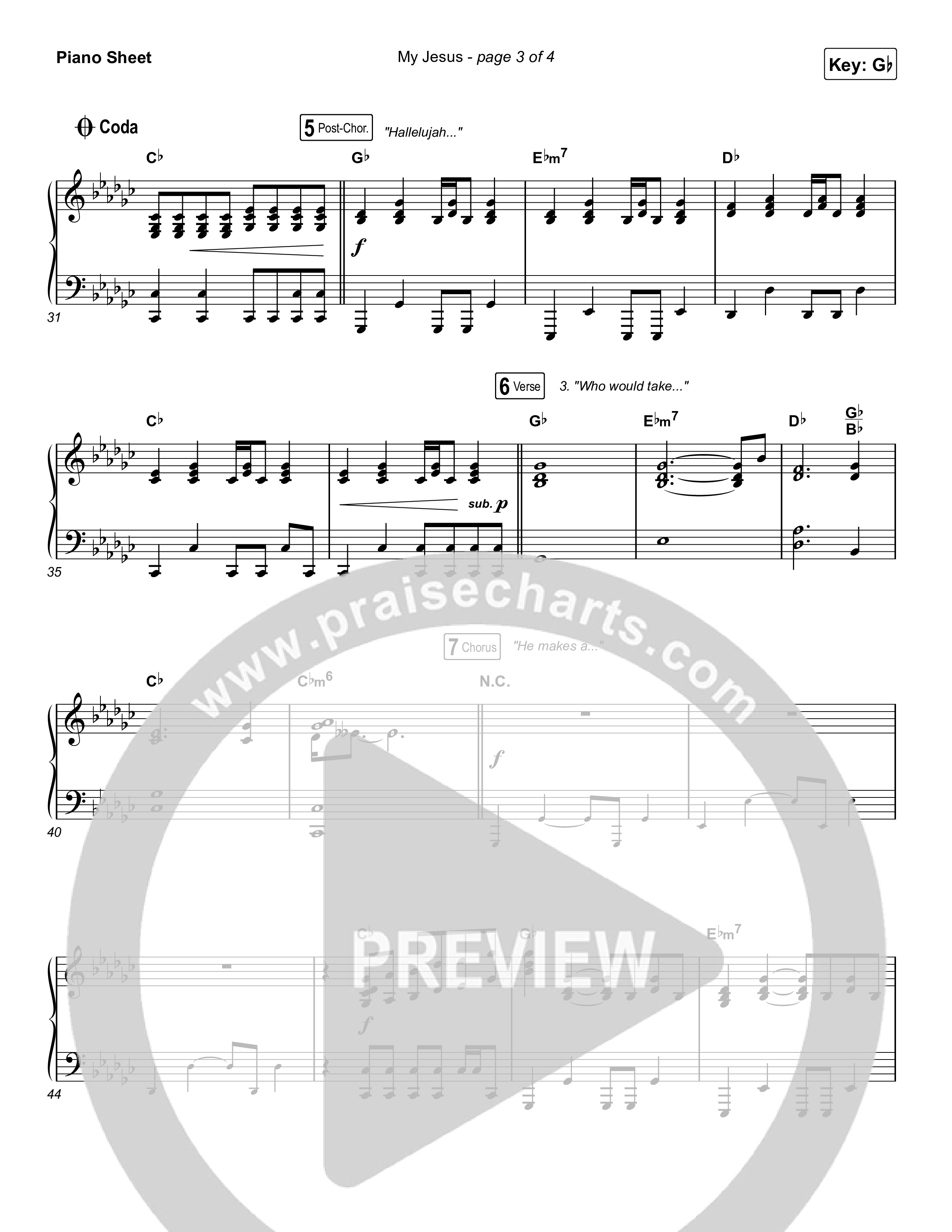 My Jesus (Choral Anthem SATB) Piano Sheet (Anne Wilson / Arr. Luke Gambill)