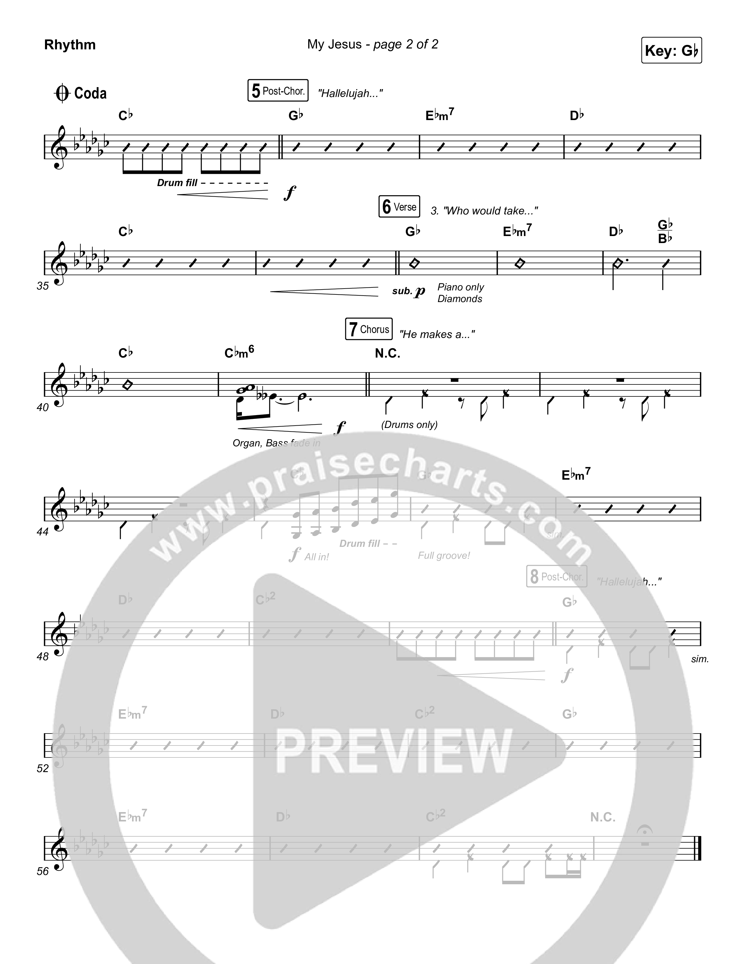 My Jesus (Choral Anthem SATB) Rhythm Pack (Anne Wilson / Arr. Luke Gambill)