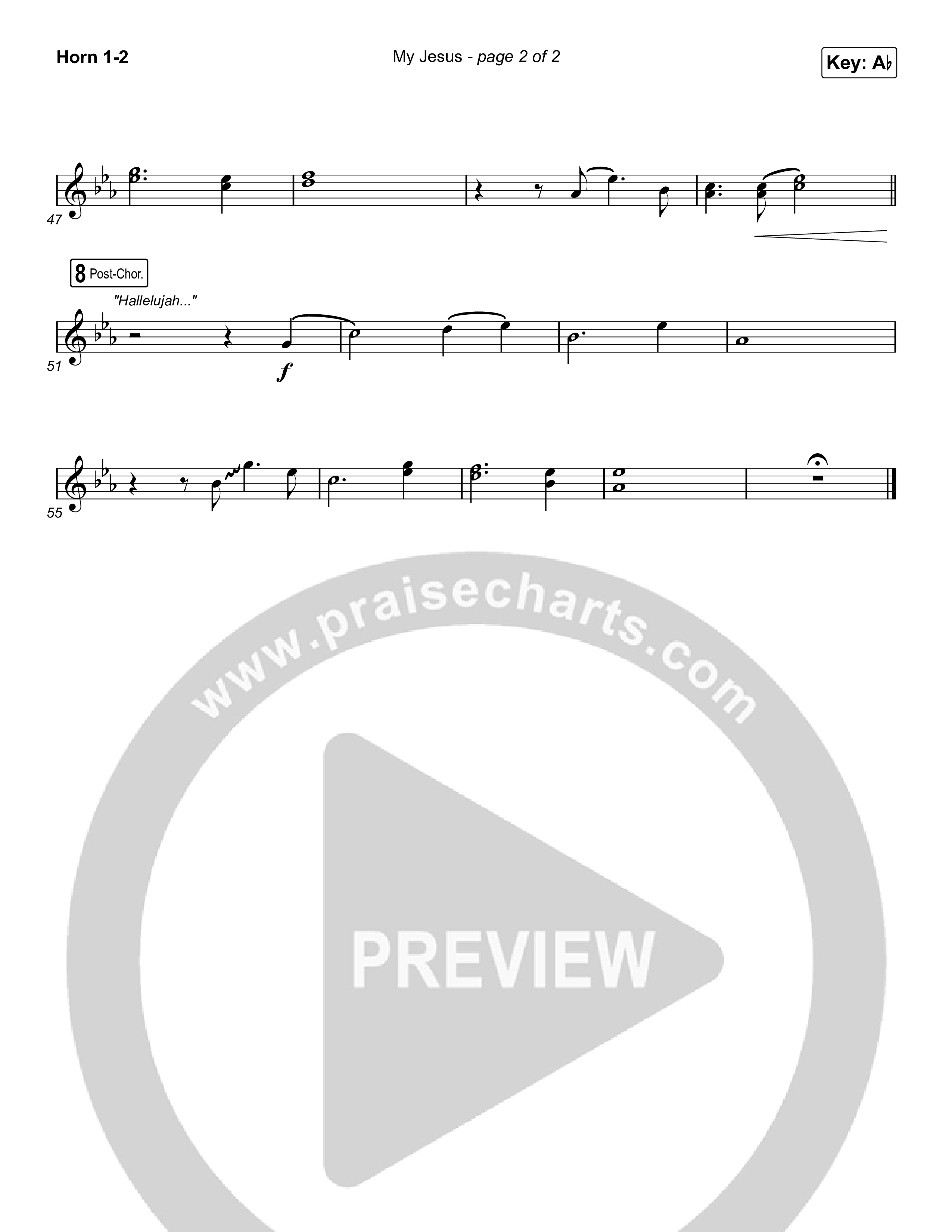 My Jesus (Worship Choir SAB) French Horn 1/2 (Anne Wilson / Arr. Luke Gambill)