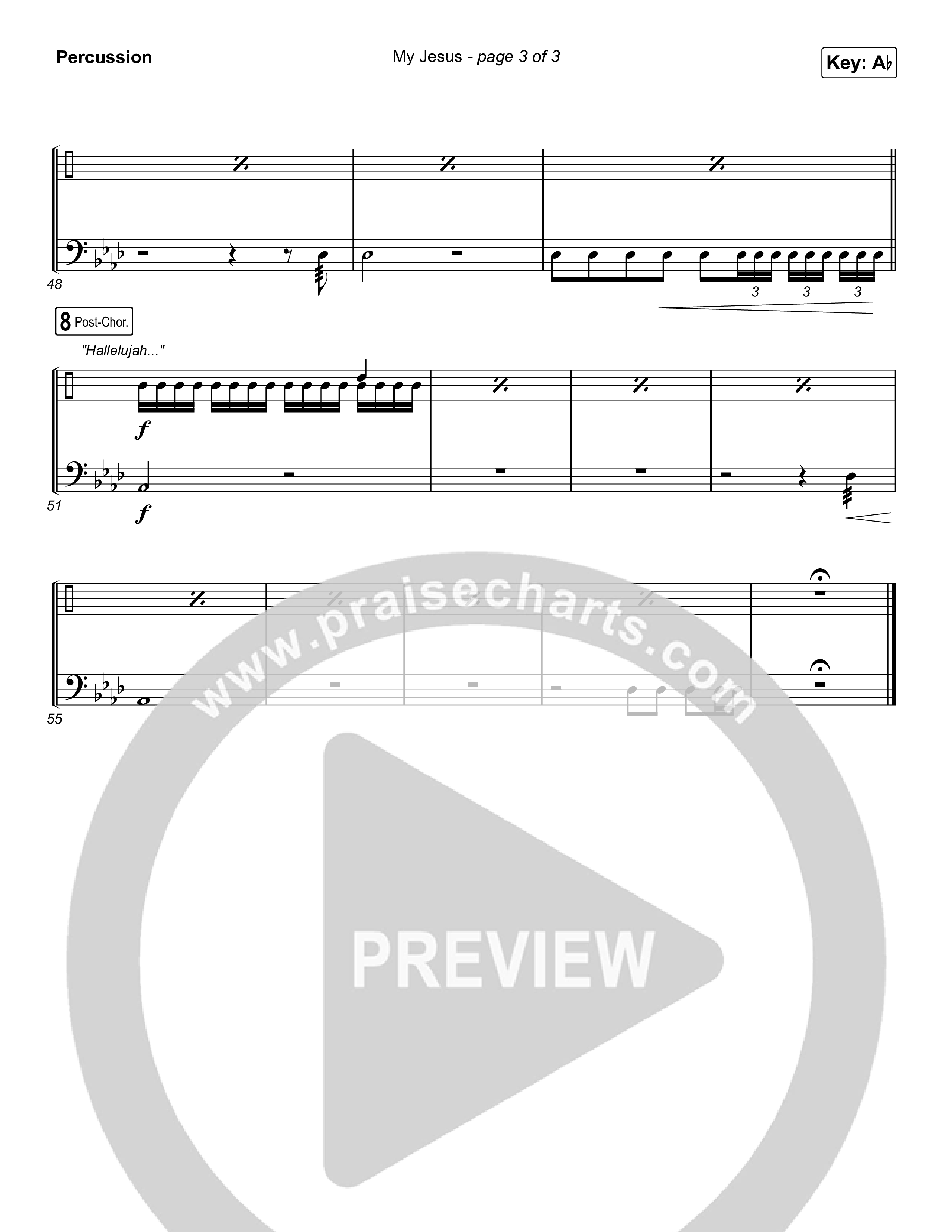My Jesus (Worship Choir SAB) Percussion (Anne Wilson / Arr. Luke Gambill)