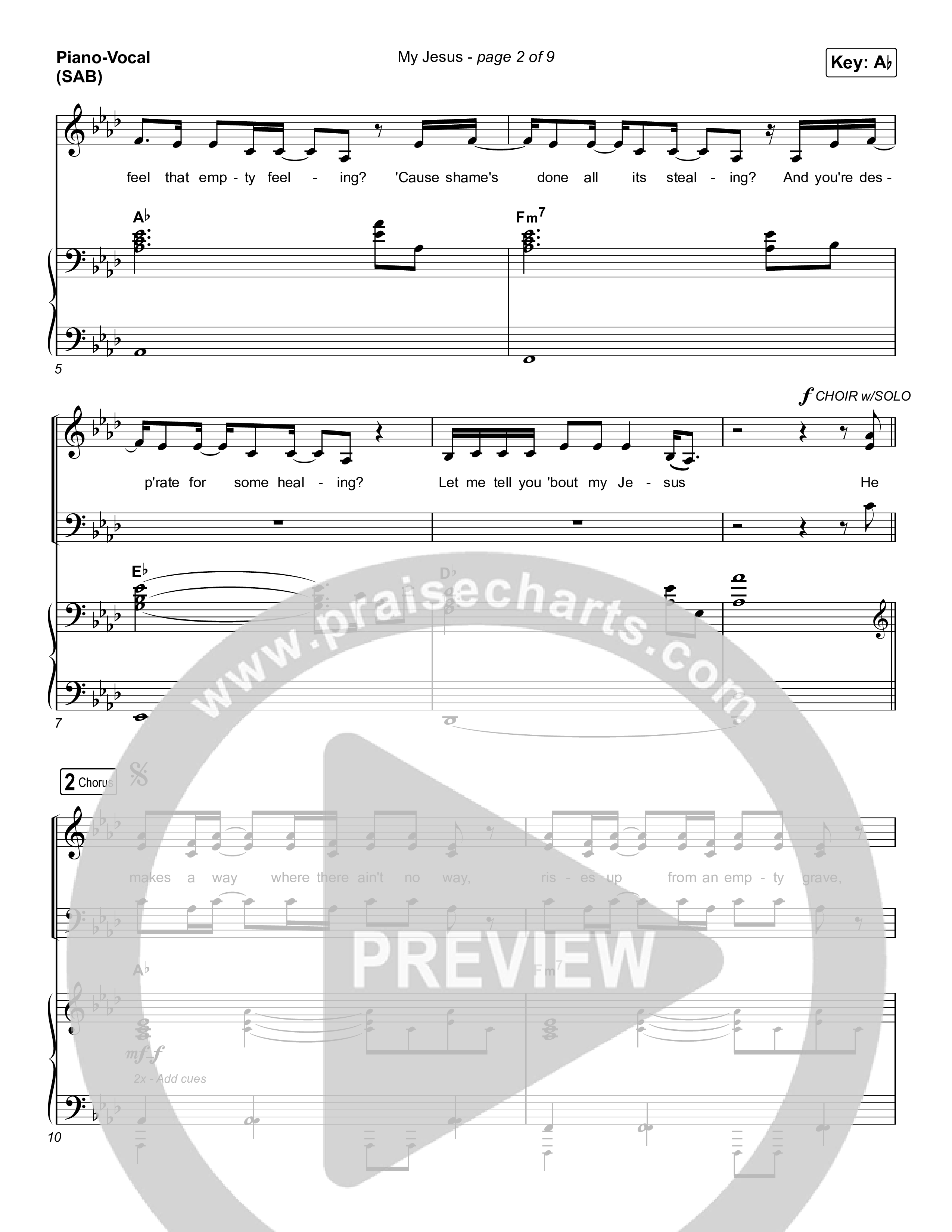 My Jesus (Worship Choir SAB) Piano/Choir (SAB) (Anne Wilson / Arr. Luke Gambill)