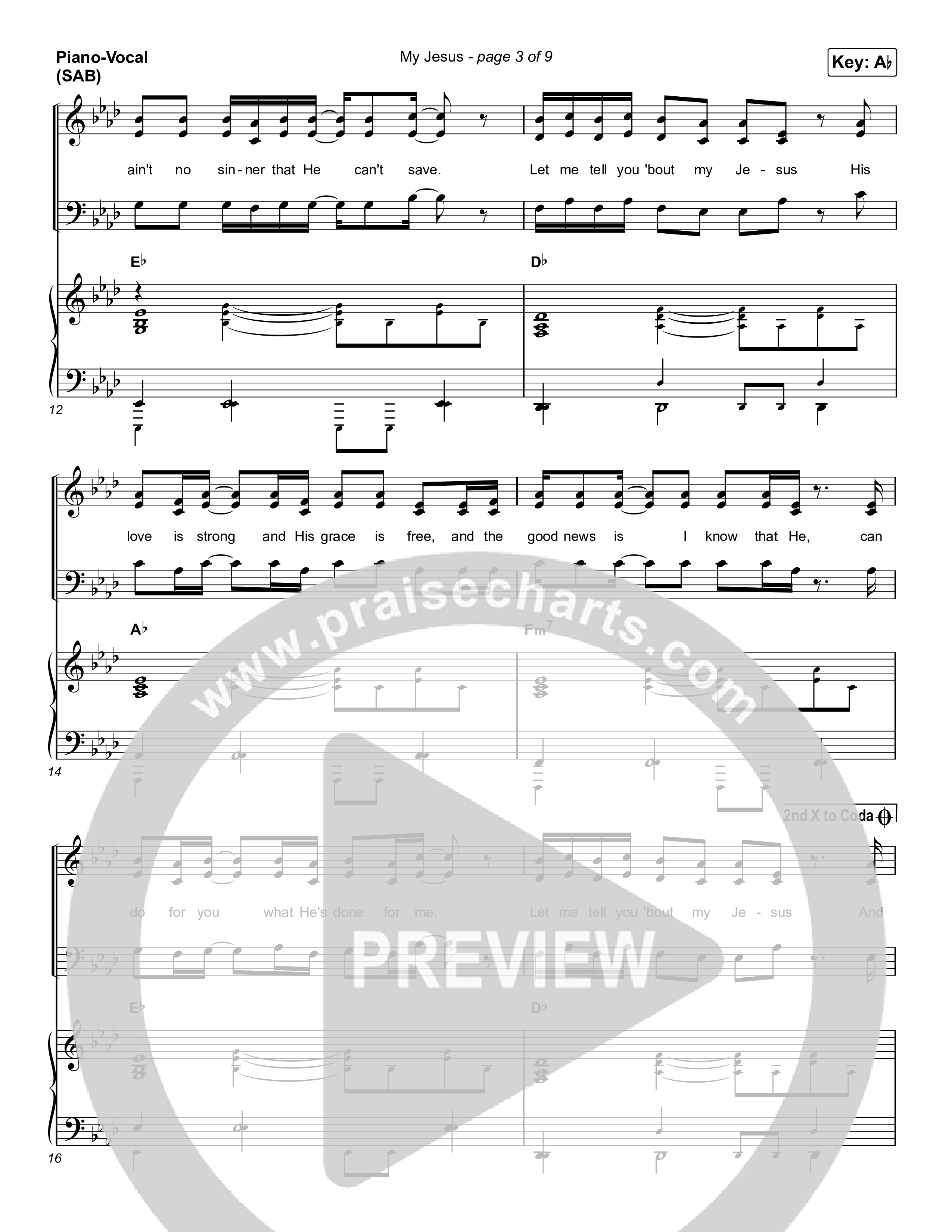 My Jesus (Worship Choir SAB) Piano/Choir (SAB) (Anne Wilson / Arr. Luke Gambill)