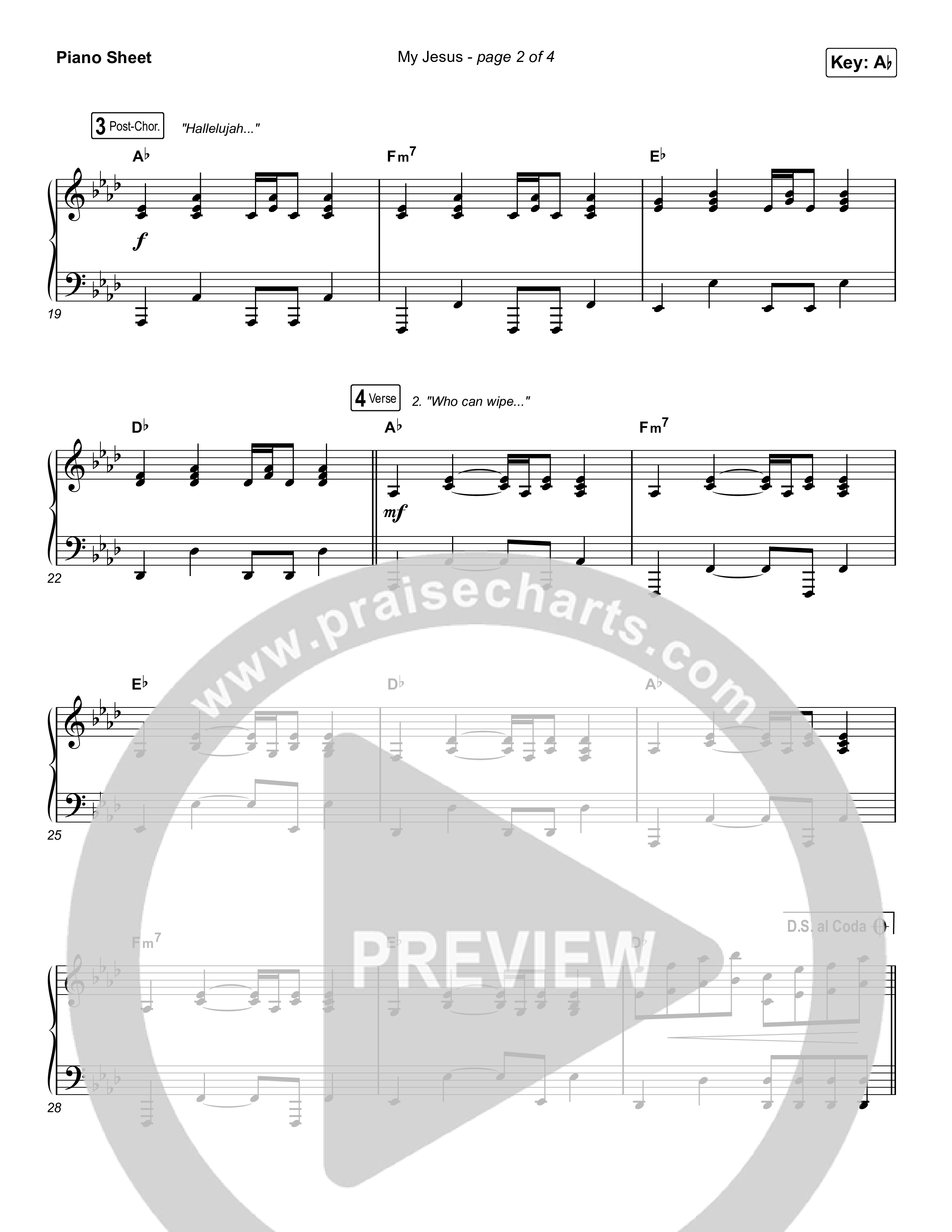 My Jesus (Worship Choir SAB) Piano Sheet (Anne Wilson / Arr. Luke Gambill)