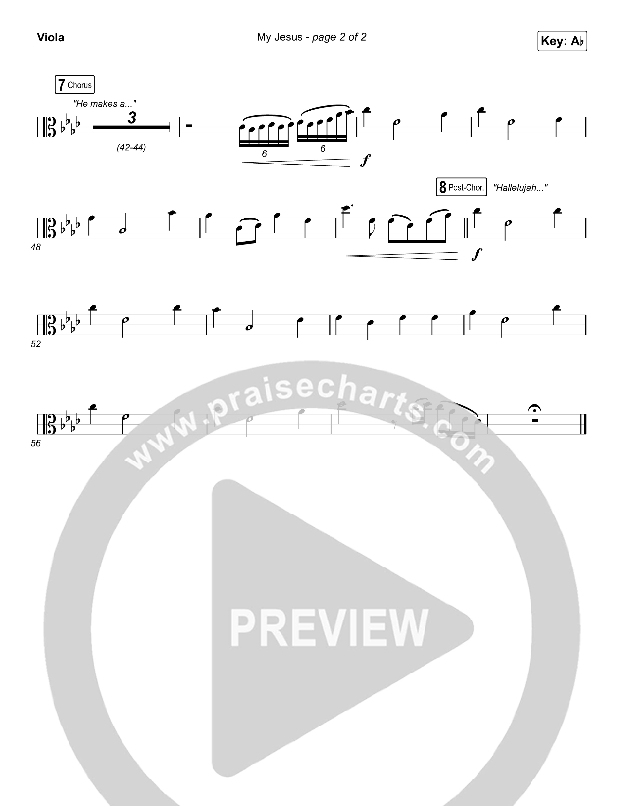 My Jesus (Worship Choir SAB) Viola (Anne Wilson / Arr. Luke Gambill)