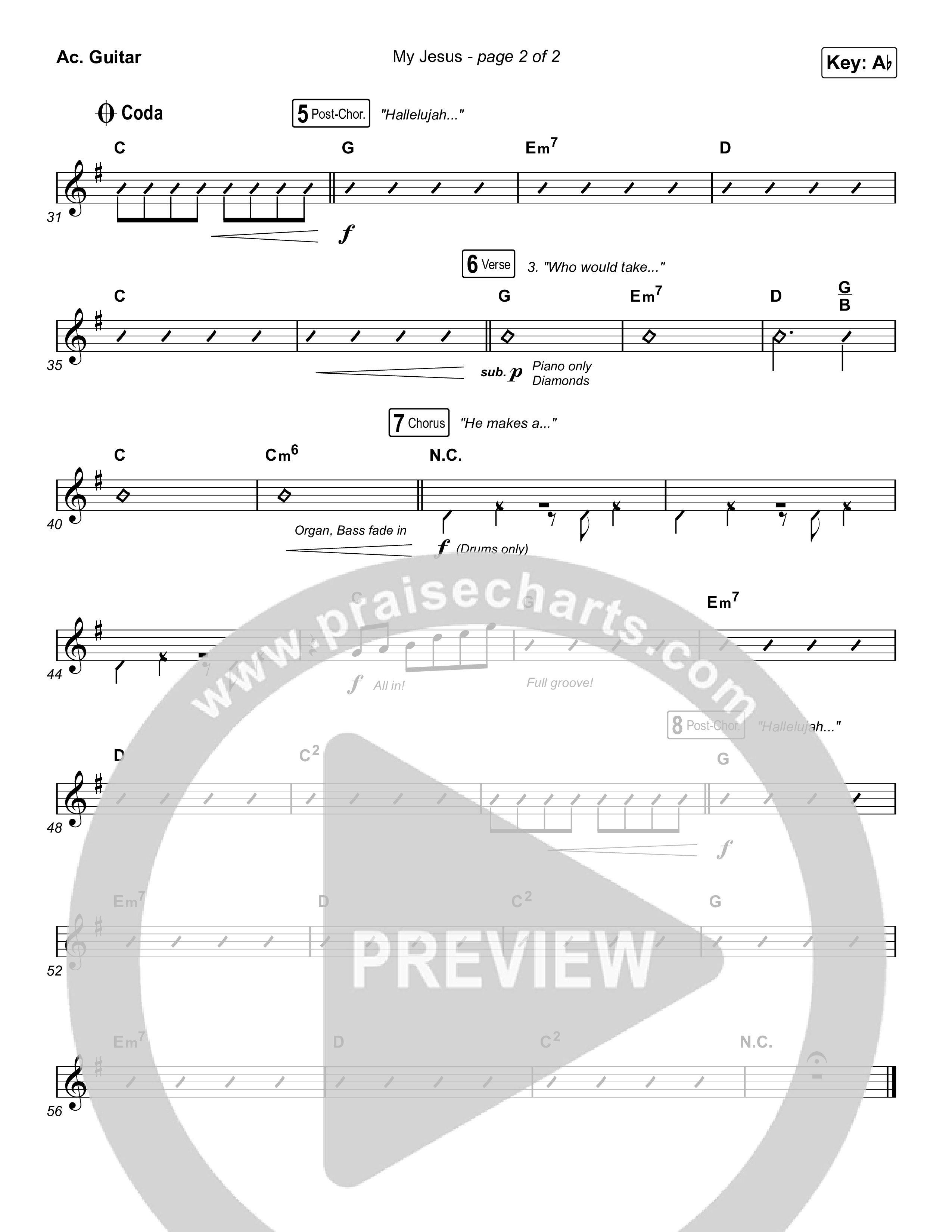 My Jesus (Unison/2-Part Choir) Acoustic Guitar (Anne Wilson / Arr. Luke Gambill)