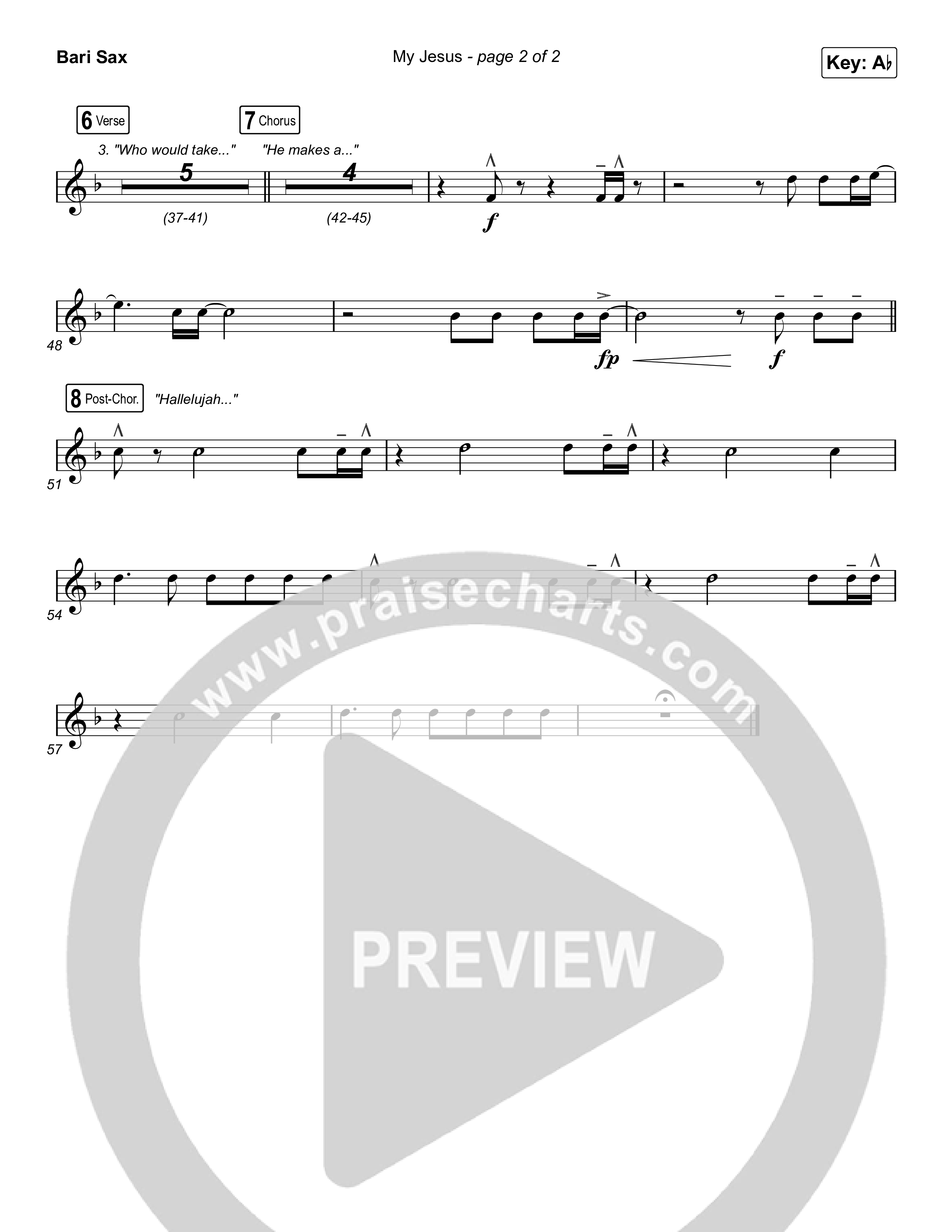 My Jesus (Unison/2-Part Choir) Bari Sax (Anne Wilson / Arr. Luke Gambill)