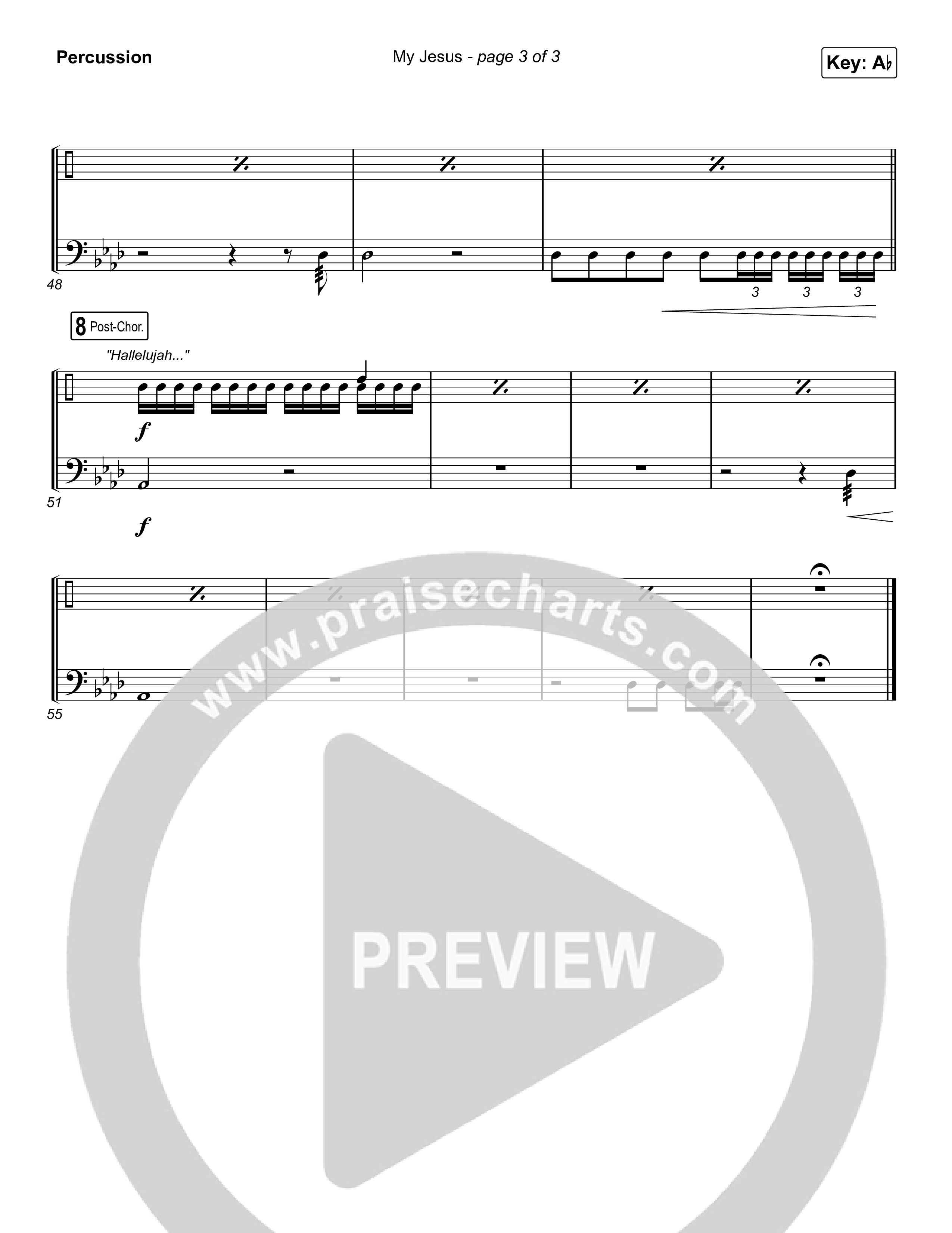 My Jesus (Unison/2-Part Choir) Percussion (Anne Wilson / Arr. Luke Gambill)