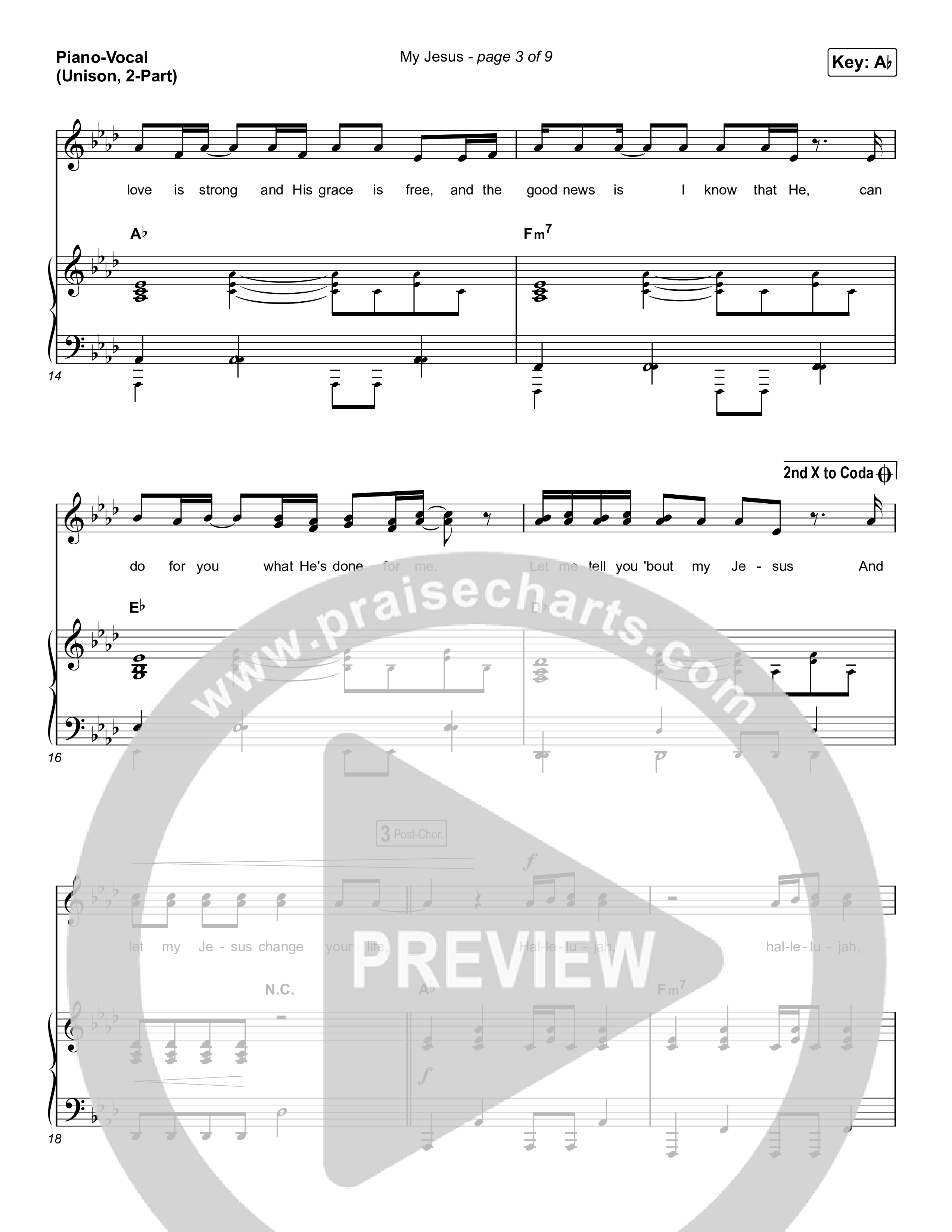 My Jesus (Unison/2-Part Choir) Piano/Choir  (Uni/2-Part) (Anne Wilson / Arr. Luke Gambill)