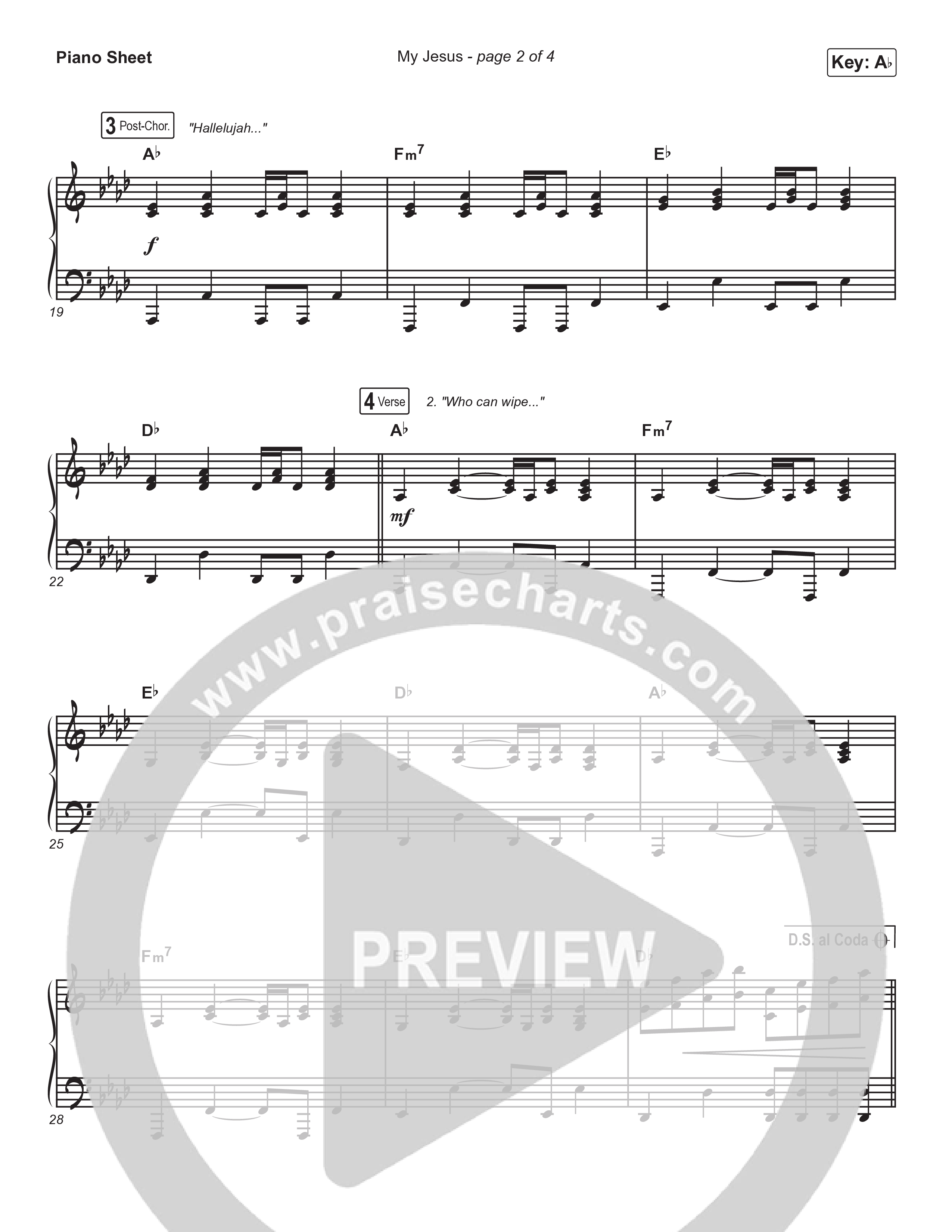 My Jesus (Unison/2-Part Choir) Piano Sheet (Anne Wilson / Arr. Luke Gambill)