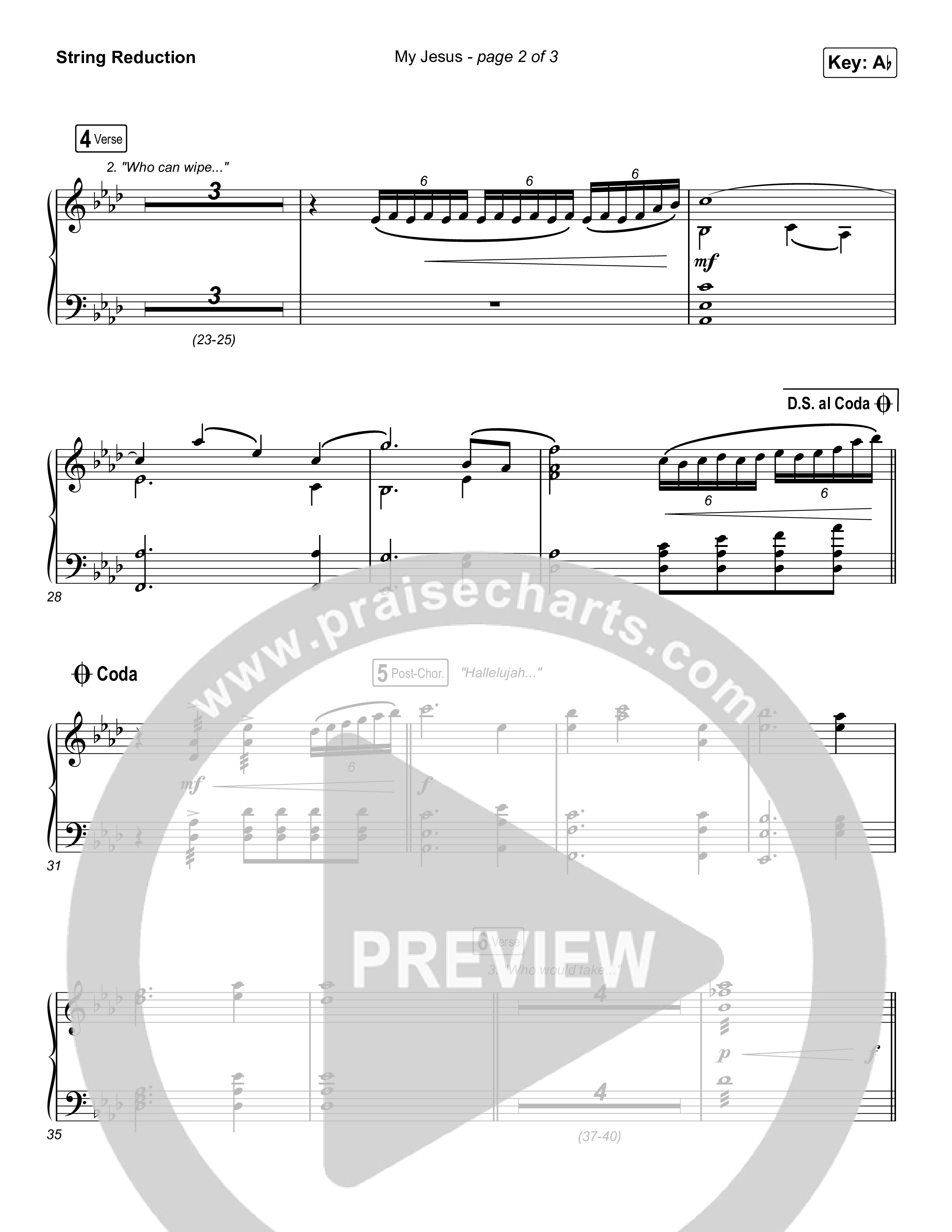 My Jesus (Unison/2-Part Choir) String Reduction (Anne Wilson / Arr. Luke Gambill)