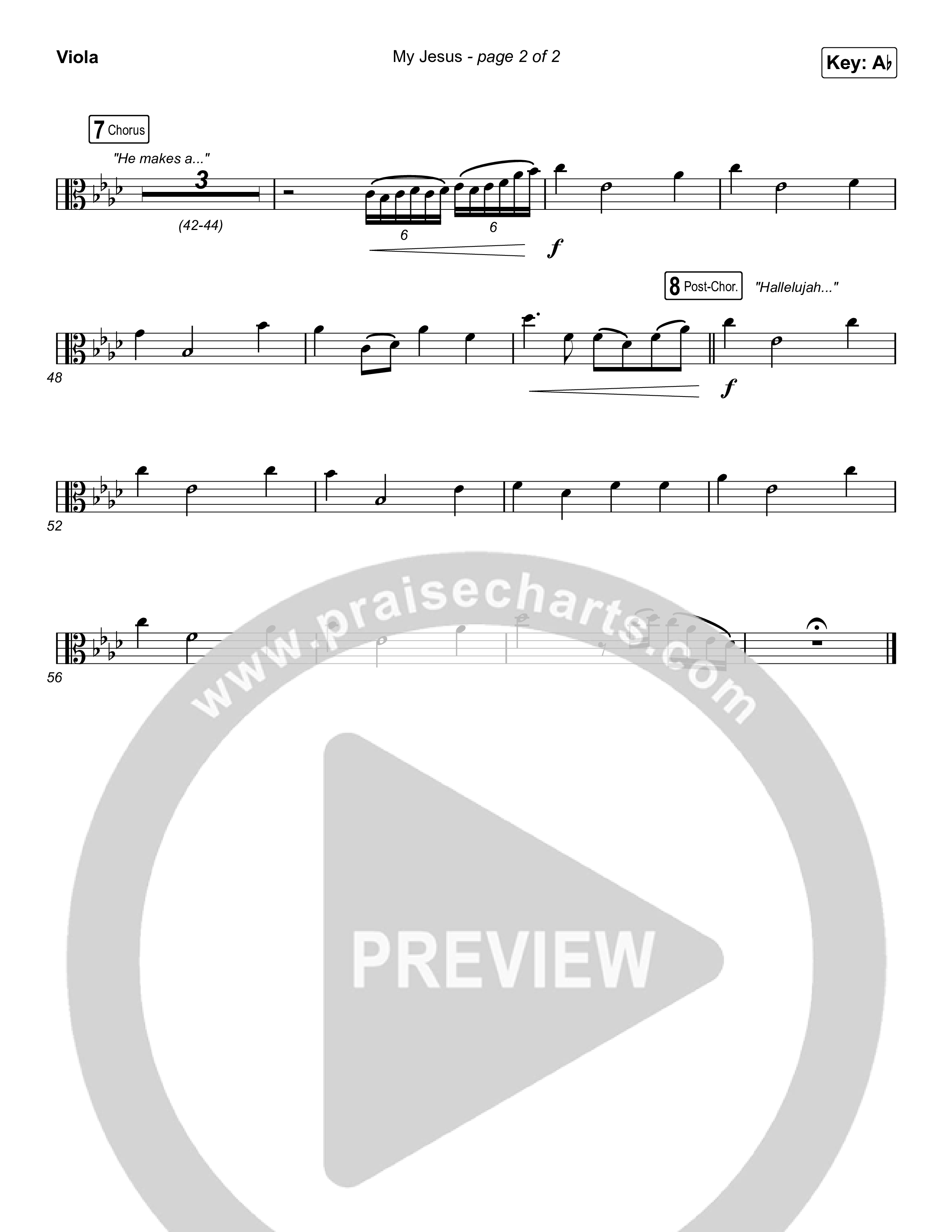 My Jesus (Unison/2-Part Choir) Viola (Anne Wilson / Arr. Luke Gambill)