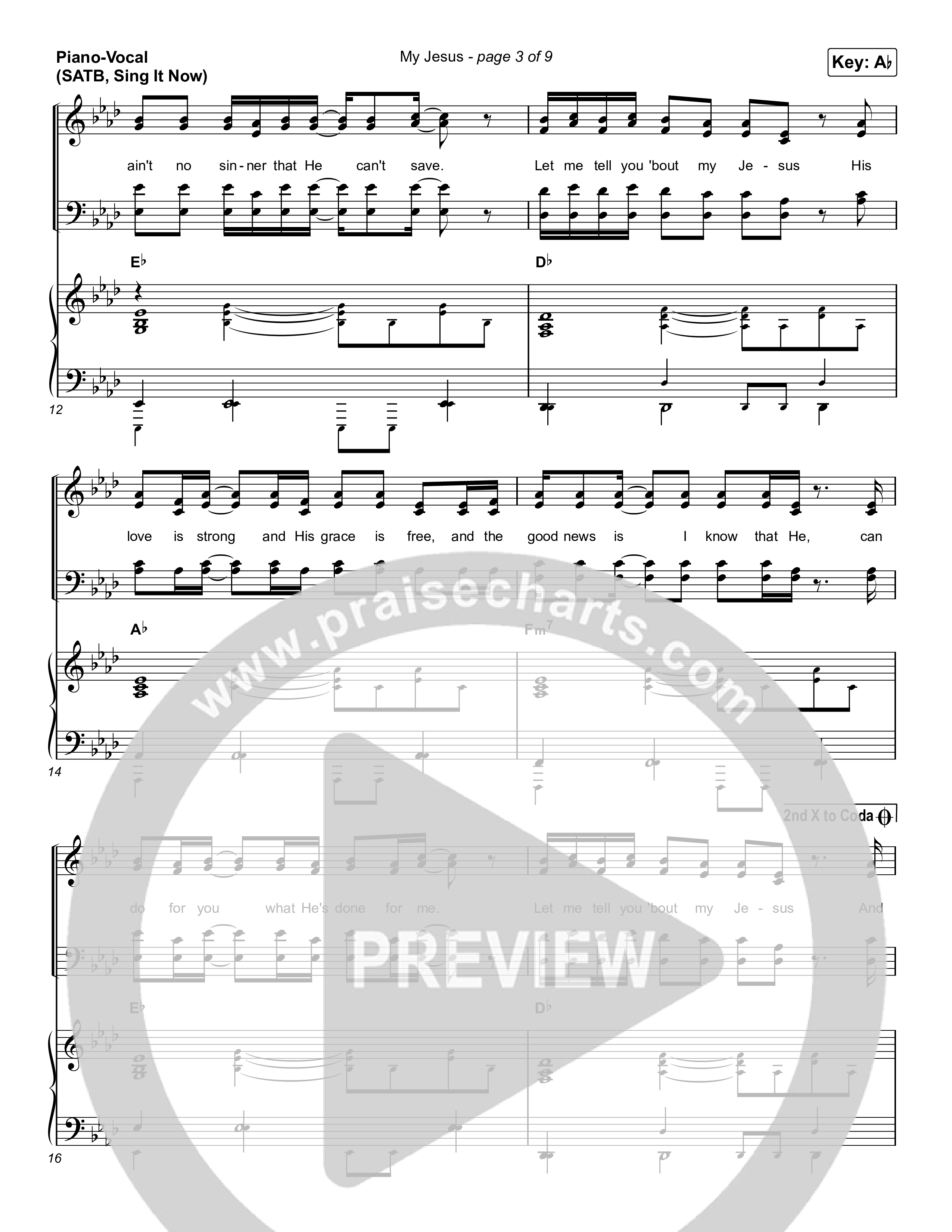 My Jesus (Sing It Now SATB) Piano/Choir (SATB) (Anne Wilson / Arr. Luke Gambill)