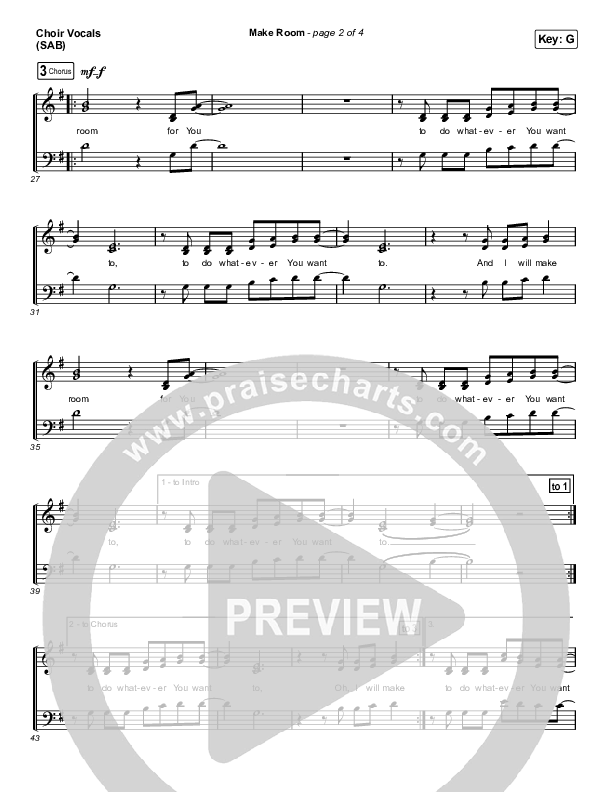 Make Room (Worship Choir SAB) Choir Sheet (SAB) (Community Music / Arr. Luke Gambill)