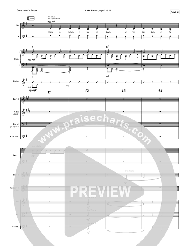 Make Room (Worship Choir SAB) Conductor's Score (Community Music / Arr. Luke Gambill)