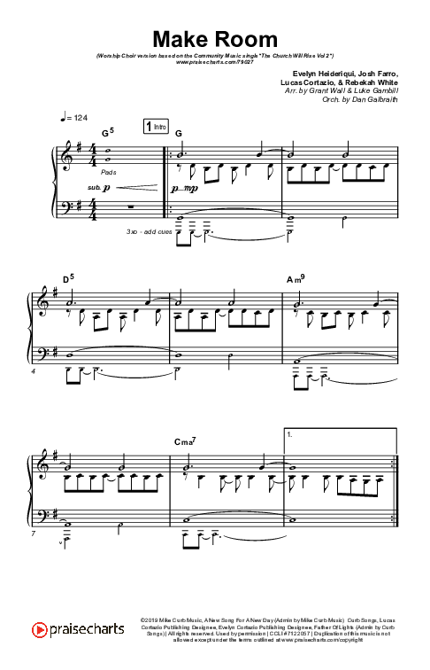 Make Room (Worship Choir SAB) Octavo (SAB & Pno) (Community Music / Arr. Luke Gambill)