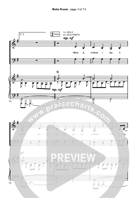 Make Room (Worship Choir SAB) Octavo (SAB & Pno) (Community Music / Arr. Luke Gambill)